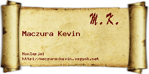 Maczura Kevin névjegykártya